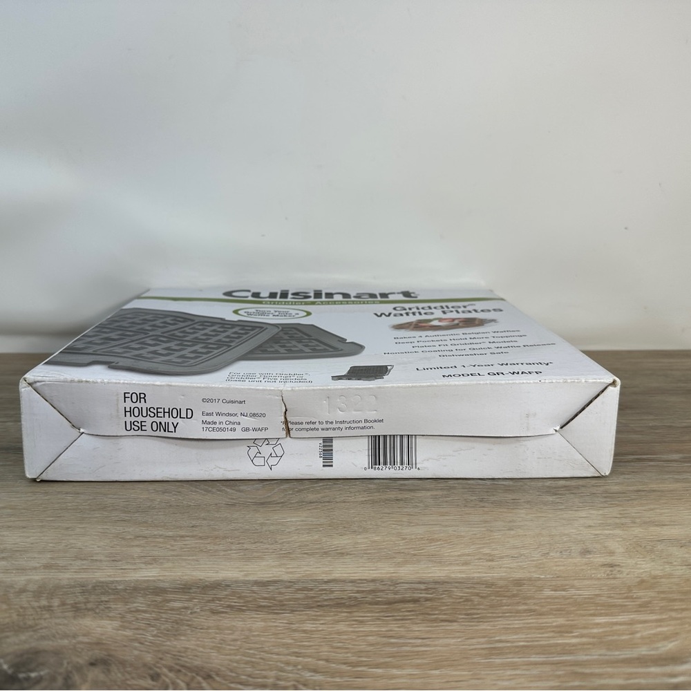 Cuisinart GR-WAFP Griddler Waffle Plates Accessory Accessory 2Metal Pieces NOB - Picture 10 of 12